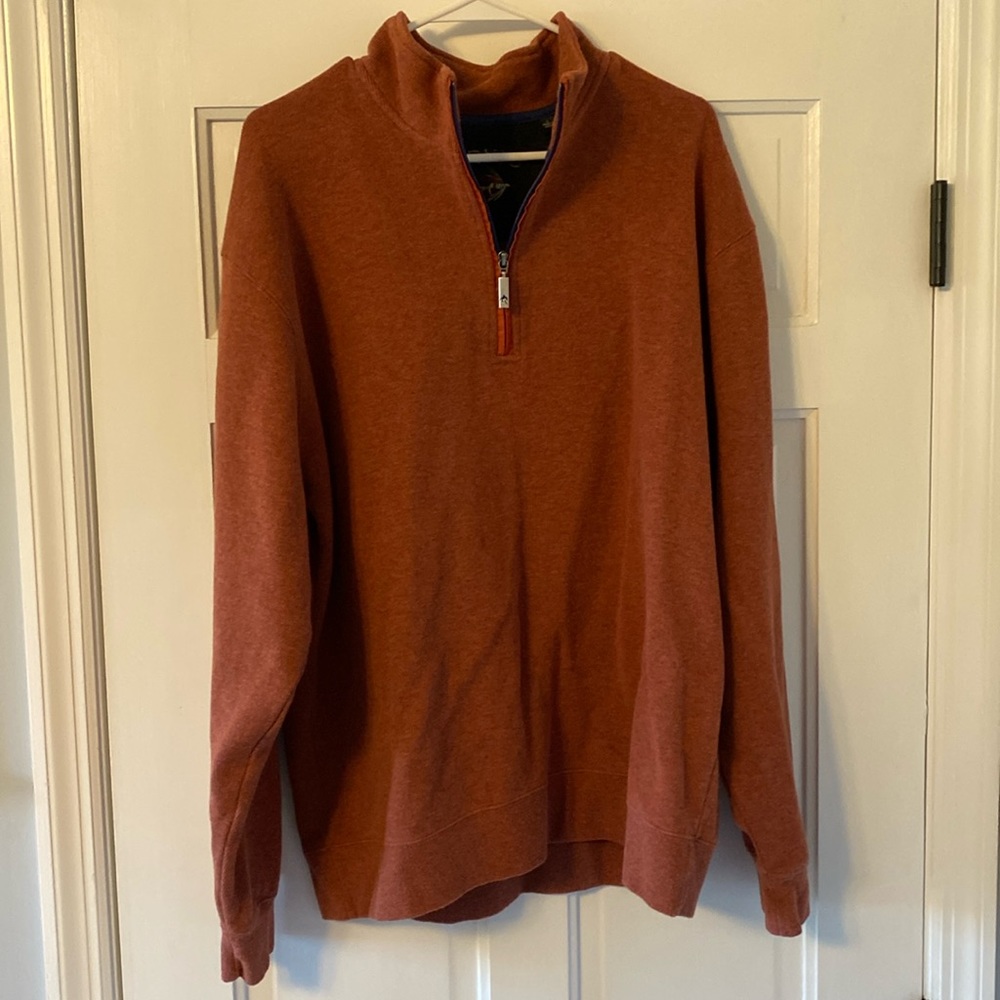 Orvis 1/4 Zip Pullover, Size Large, Brown